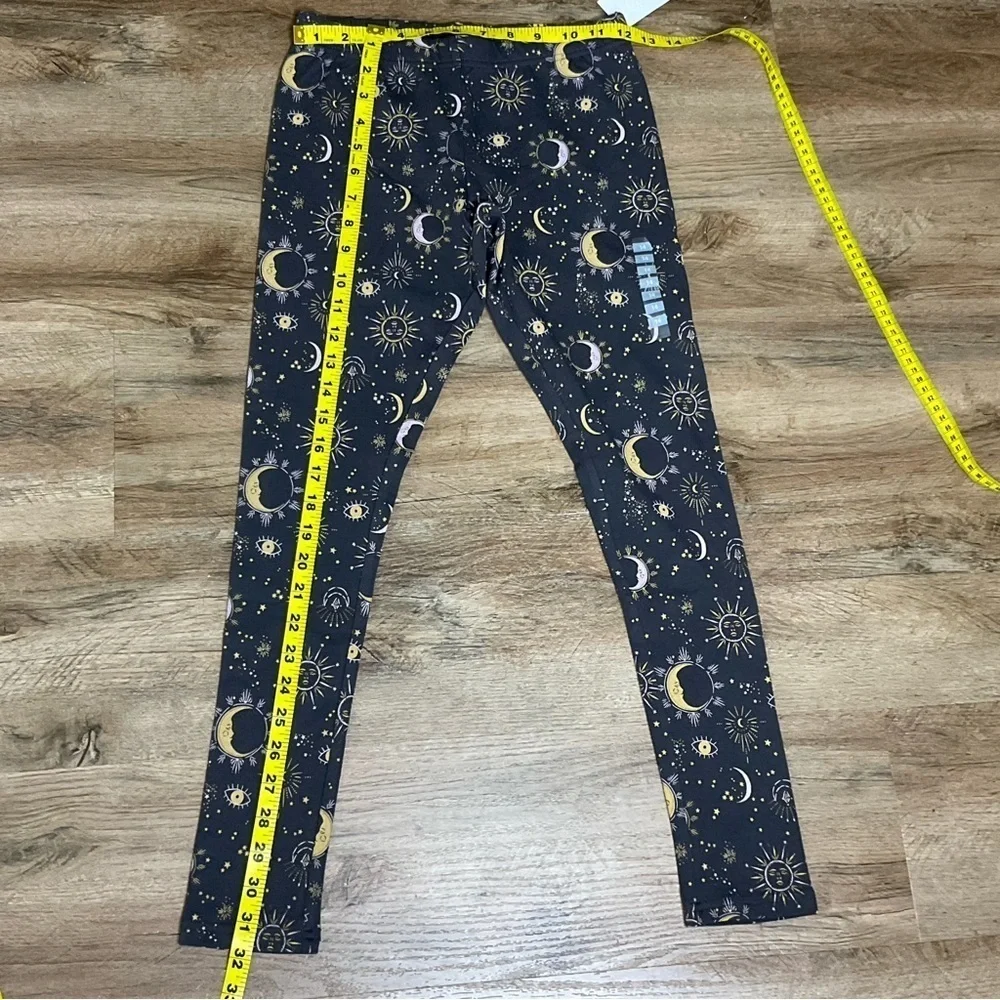 OSHKOSH B'GOSH Leggings Big Girls Size 14 Celestial Sun Moon Stars Gray Cotton